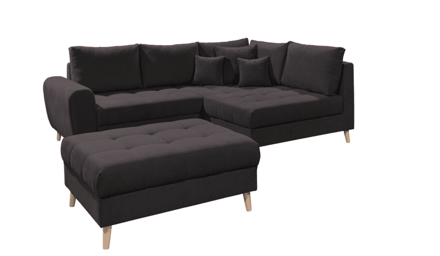 Alice Ecksofa von Ed Exciting Design – Beidseitig Bestellbares Sofa mit Hocker in Verschiedenen Farben