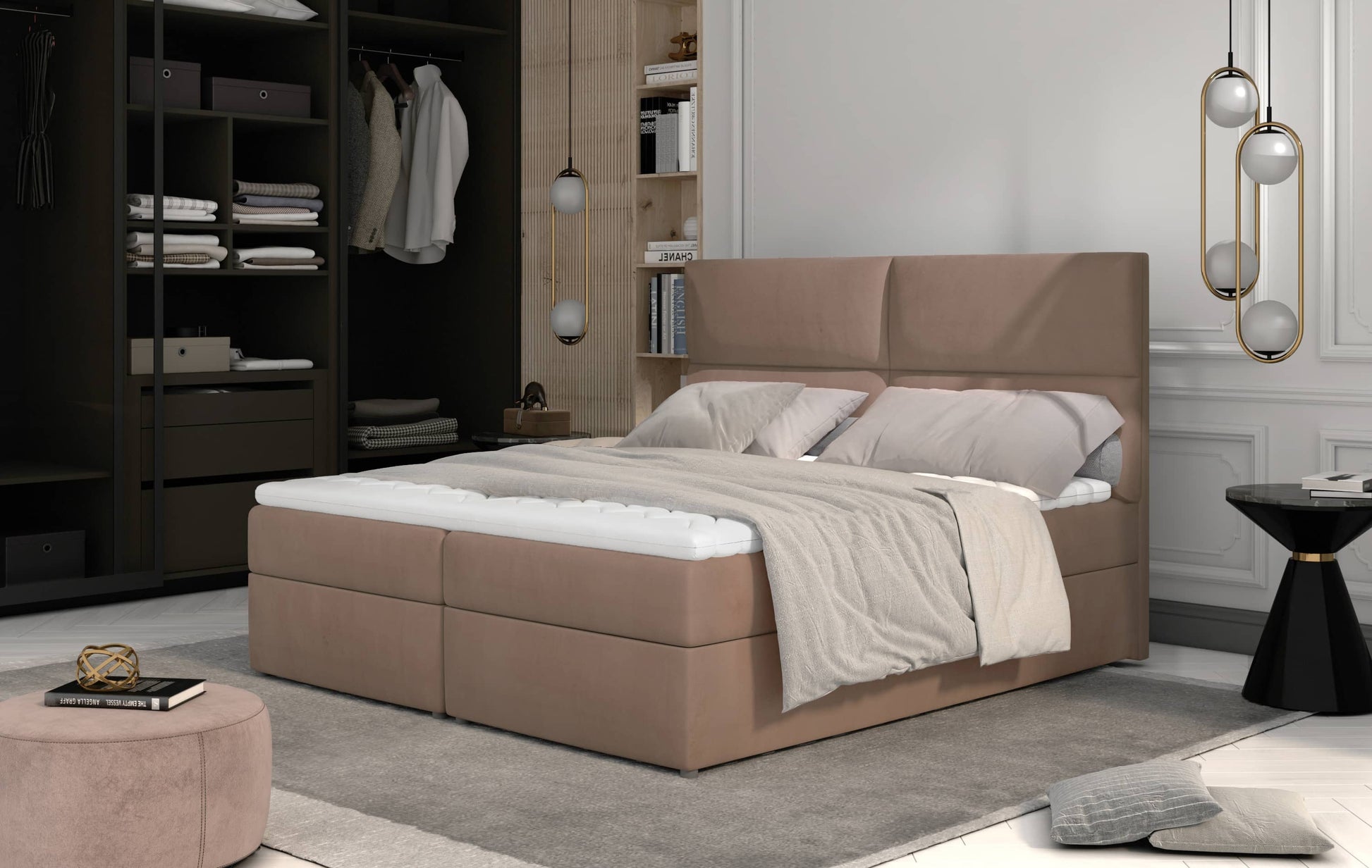 Boxspringbett Amber – Luxuskomfort und Flexibilität in 3 Farben und Größen