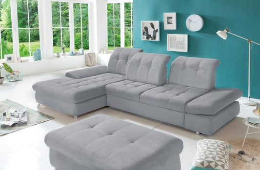 Benformato Arezza luxus Mikrofaser-Ecksofa – Vielseitig, modern und bereit für spontane Übernachtungsgäste