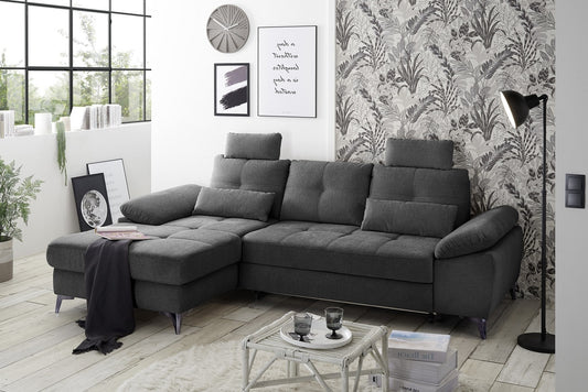 Luxuriöses Ecksofa Auckland mit Schlaffunktion und Bettkasten von Ed Exciting Design
