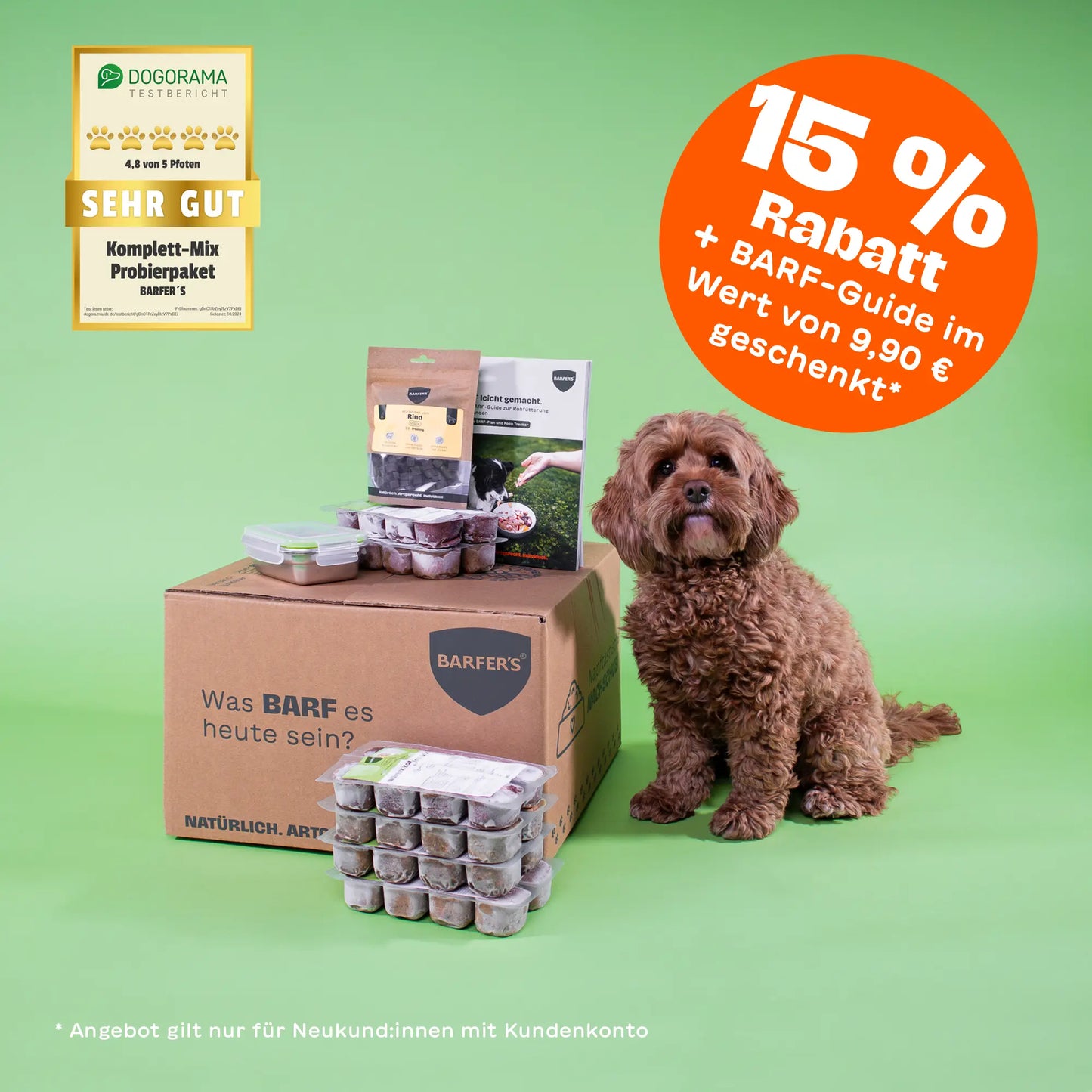 BARFER'S   - Kleines BARF-Probierpaket Würfel für Hunde