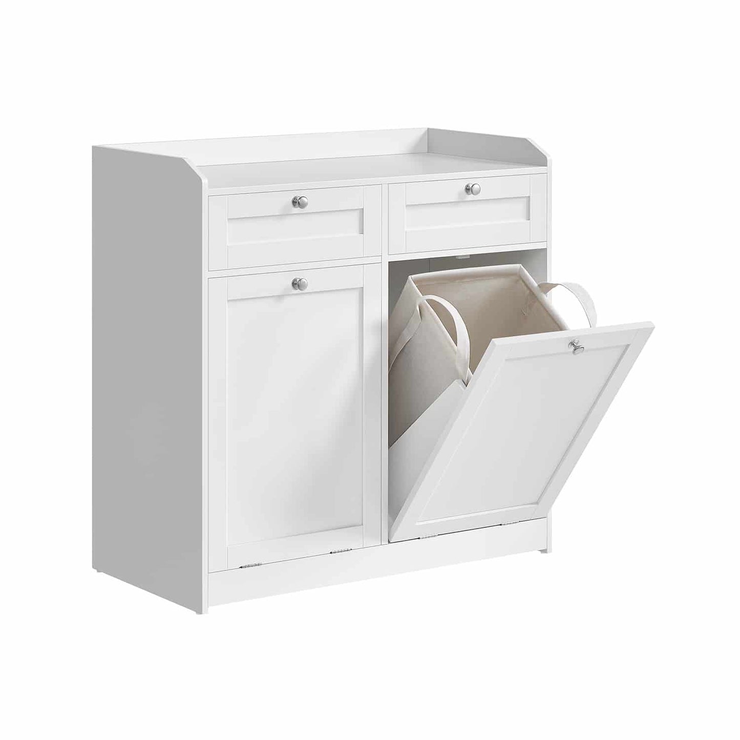 Badschrank mit Wäschekörben und Schubladen wolkenweiß