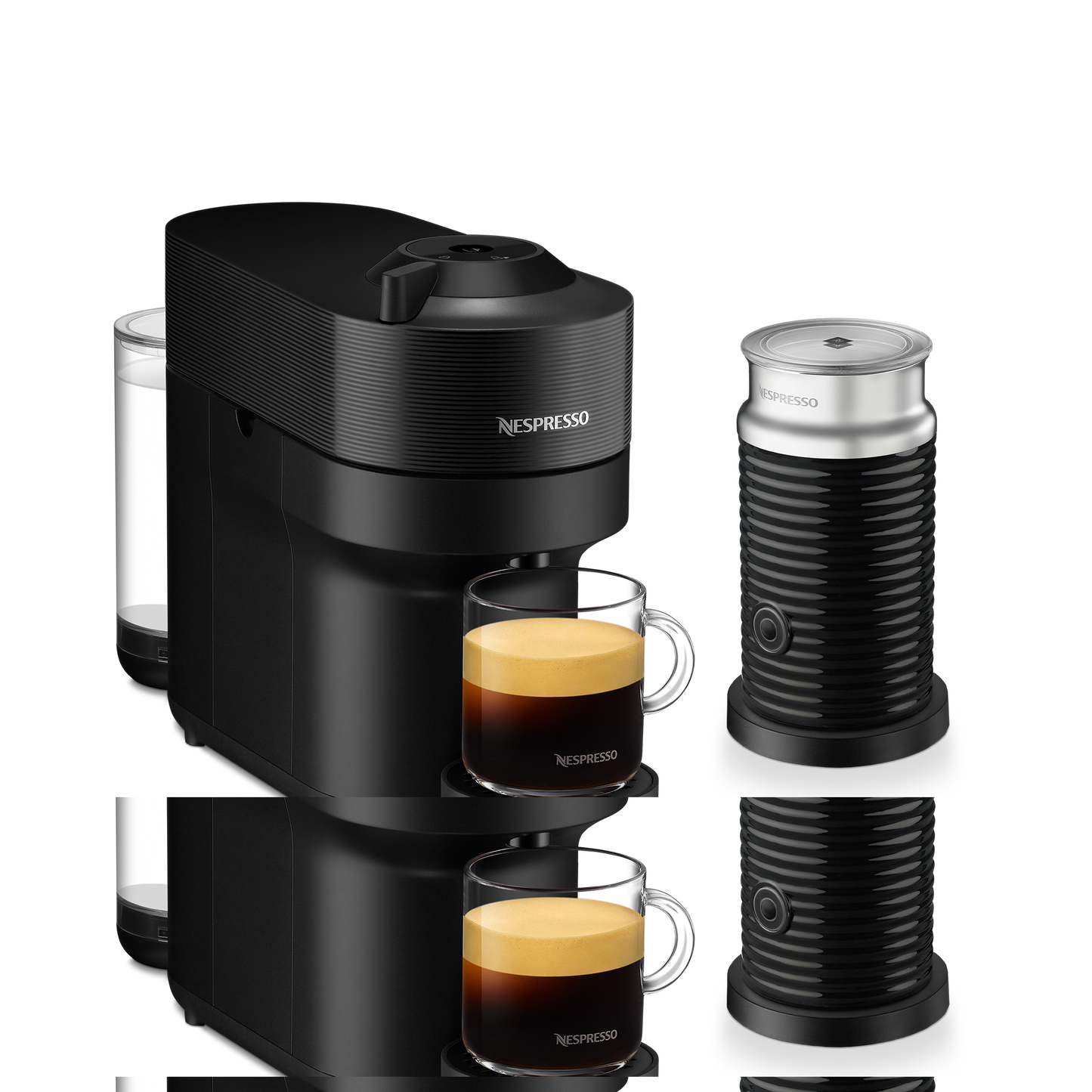 Nespresso Vertuo Pop Liquorice Black & Aeroccino 3 Vertuo Kaffeemaschine