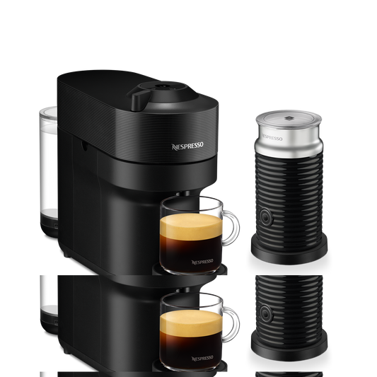 Nespresso Vertuo Pop Liquorice Black & Aeroccino 3 Vertuo Kaffeemaschine