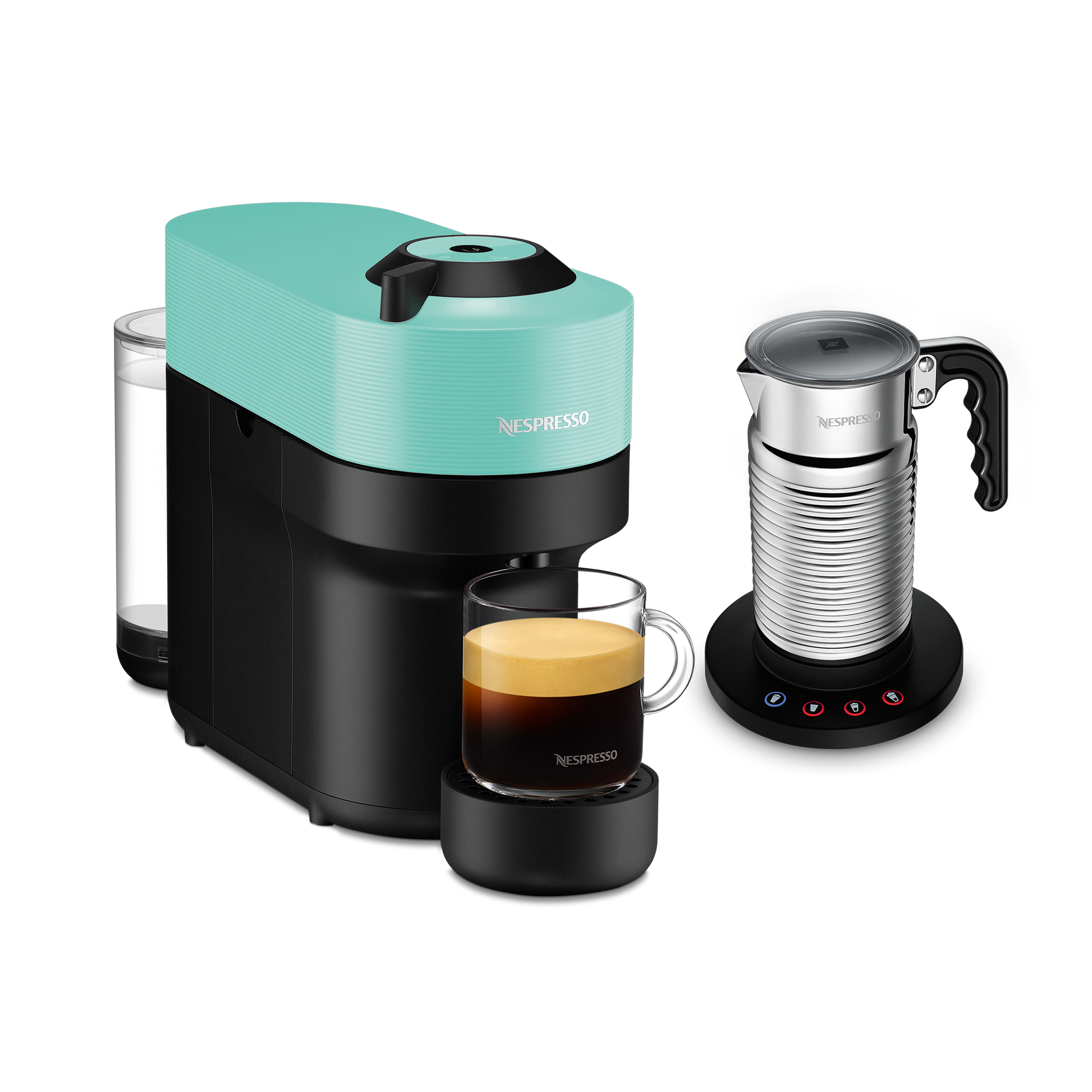 Nespresso Vertuo Pop Aqua & Aeroccino4 Vertuo Kaffeemaschine