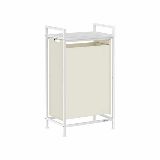 Wäschekorb mit Ablage cremeweiß-wolkenweiß