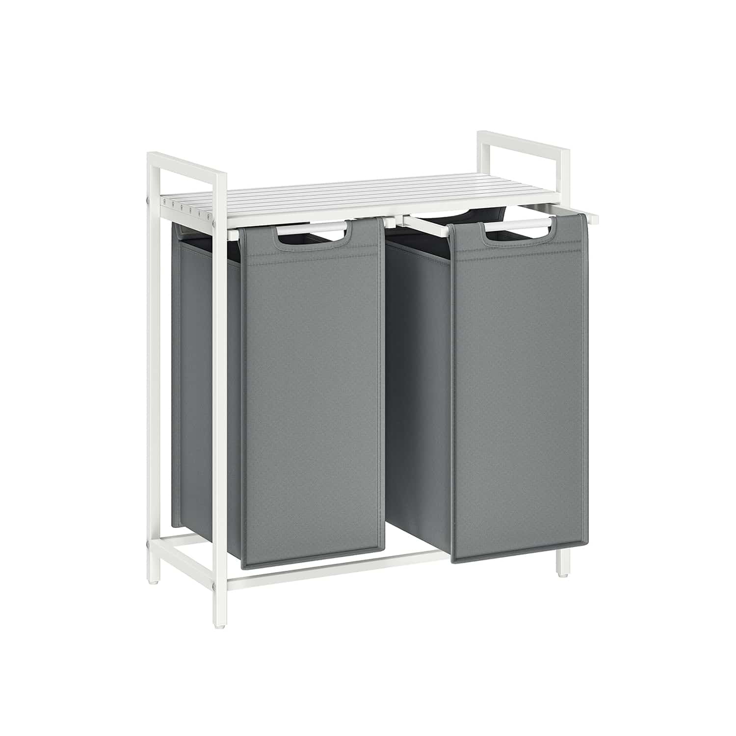 Wäschekorb 2 x 46 Liter mit Ablage 73 x 33 x 72 cm