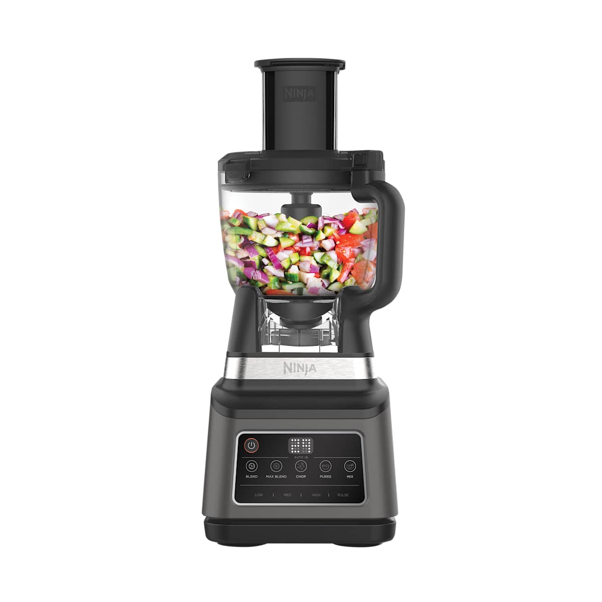 Ninja Küchenmaschine 3-in-1-Gerät 1.200 Watt 2 1 Liter Auto-iQ-Technologie Ice-Crusher schwarz BN800EU
