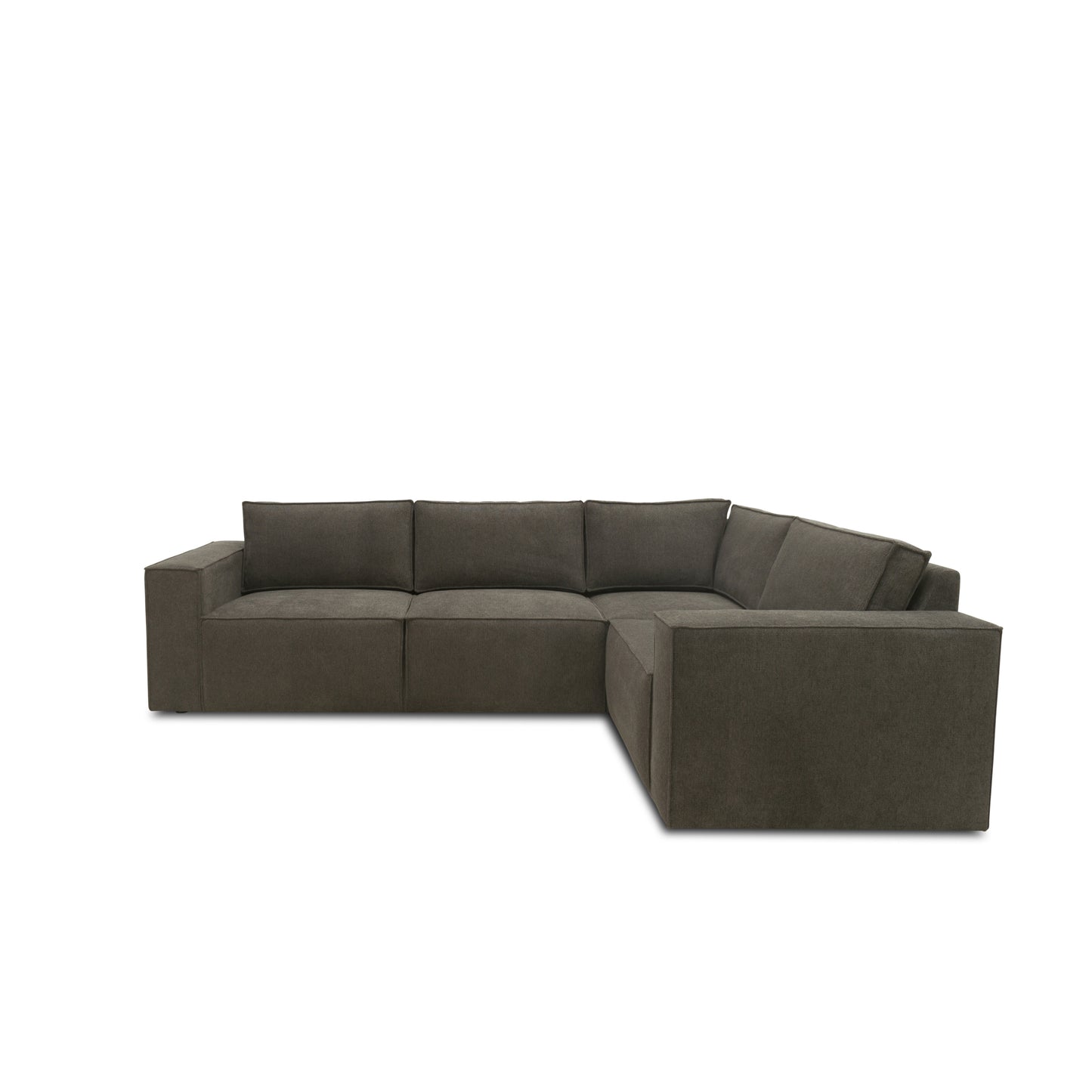 Ecksofa 101 017, Sofa, L-Form, Sofa, Couch, Polsterecke, Eckcouch, 277 x 197 x 84 cm (BxTxH), Schlamm   Aosom