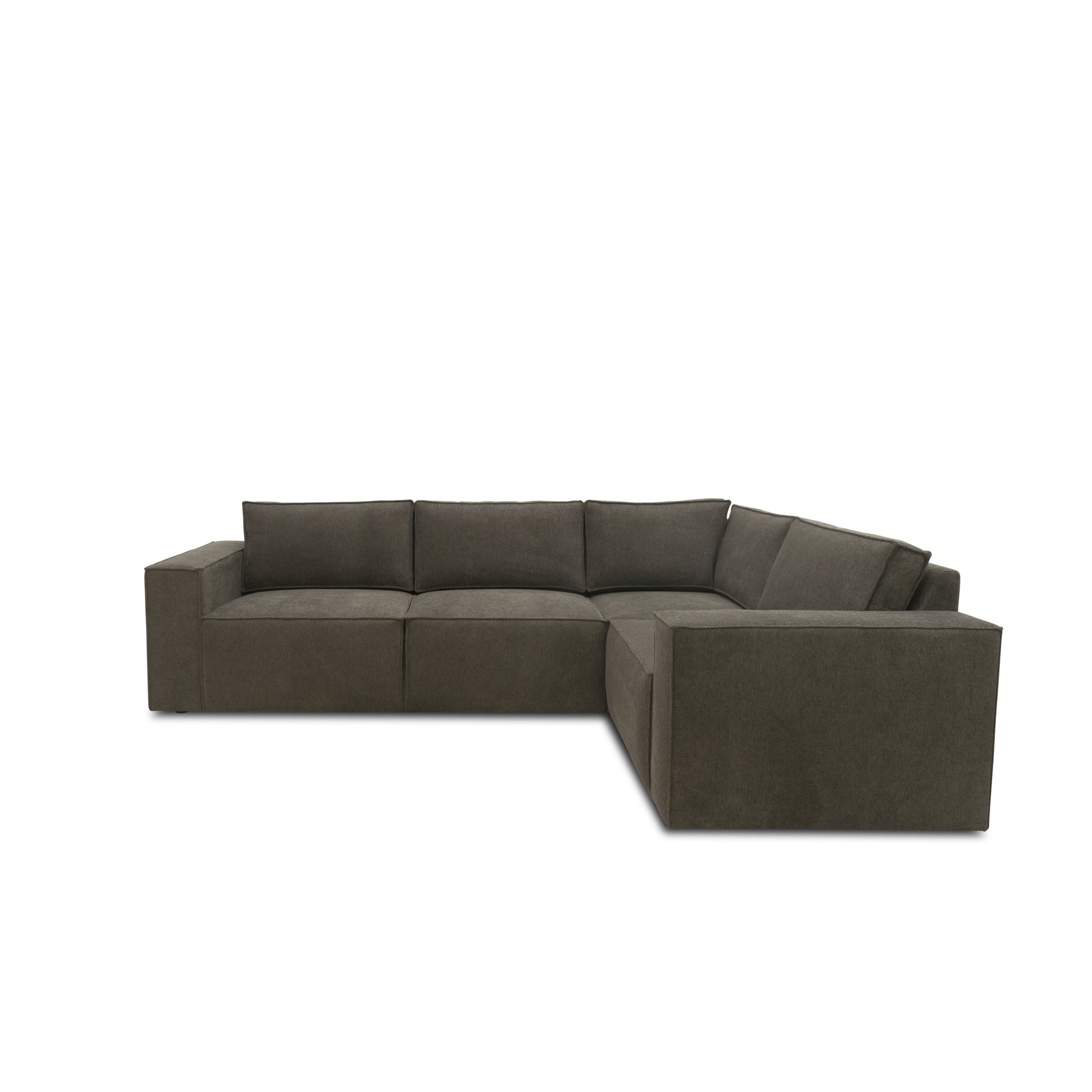 Ecksofa 101 017, Sofa, L-Form, Sofa, Couch, Polsterecke, Eckcouch, 277 x 197 x 84 cm (BxTxH), Schlamm   Aosom