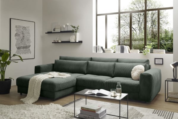 Ecksofa Barura in Cordstoff von Ed Exciting Design – Modernes, Großzügiges Sofa für Ihr Wohnzimmer