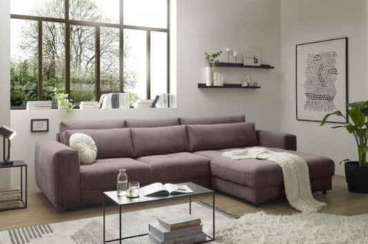 Ecksofa Barura in Cordstoff von Ed Exciting Design – Modernes, Großzügiges Sofa für Ihr Wohnzimmer