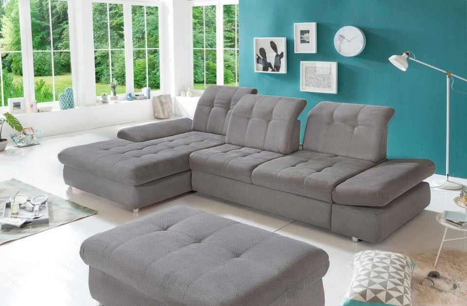 Benformato Arezza luxus Mikrofaser-Ecksofa – Vielseitig, modern und bereit für spontane Übernachtungsgäste