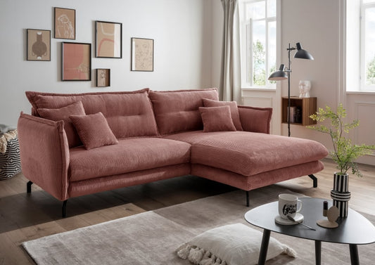 Vintage Designer Ecksofa Lava von Benformato - in Mikrofaser oder exklusivem Cord-Stoff