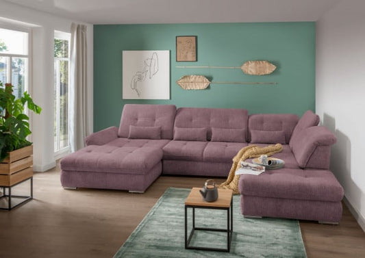 Luxuriöse Wohnlandschaft Dalida  mit Schlaffunktion - Schönheit in 5 verschiedenen Farben