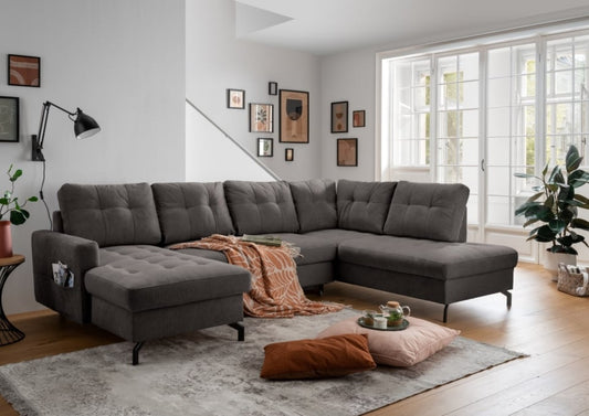 Wohnlandschaft mit Schlaffunktion Trevisio: Luxuriöse Komfortlösung inkl Bettkasten, in verschiedenen Farben wählbar