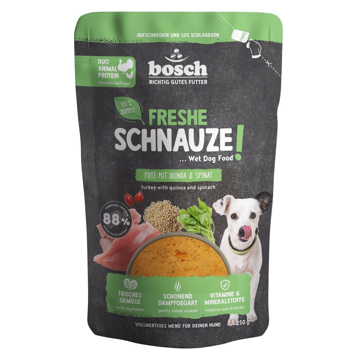 bosch Freshe Schnauze Nassfutter - Pute mit Quinoa & Spinat