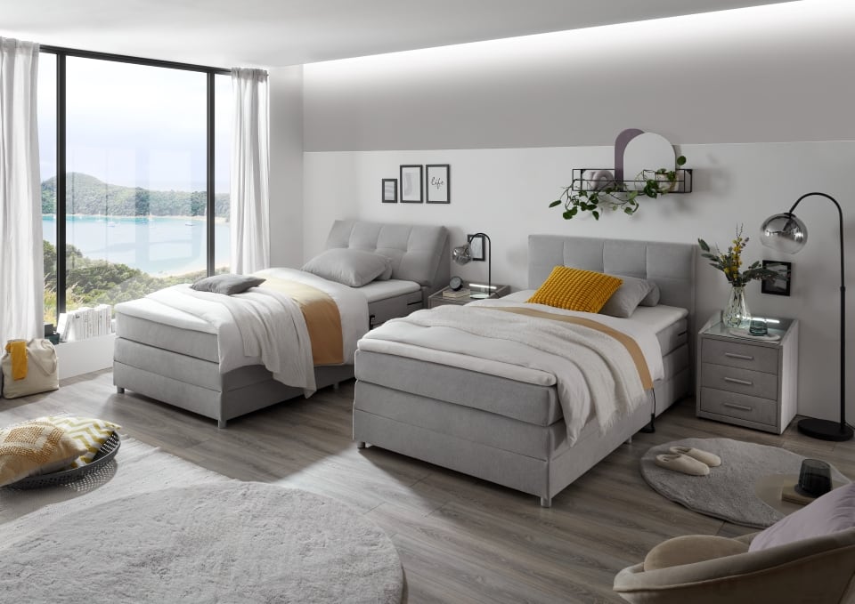 Boxspringbett Toulouse B von Ed Exciting Design mit Relaxfunktion &amp; Stauraum