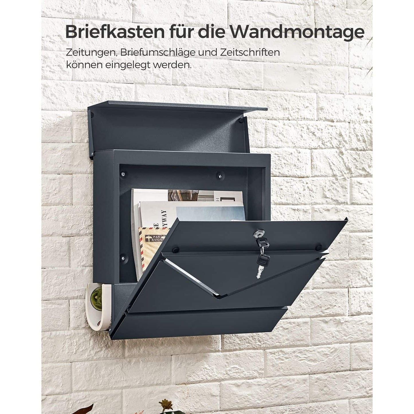 Briefkasten mit Zeitungsfach