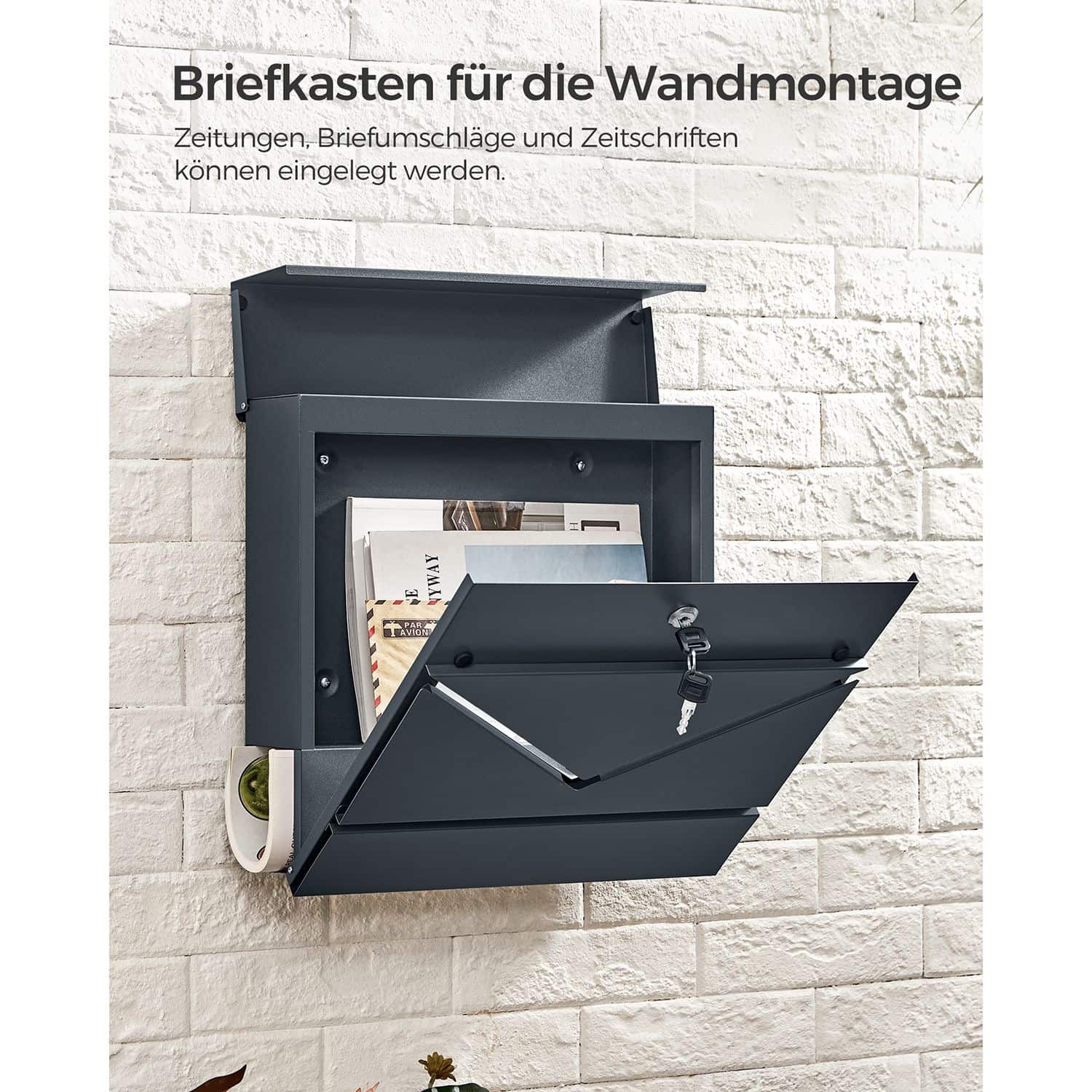 Briefkasten mit Zeitungsfach