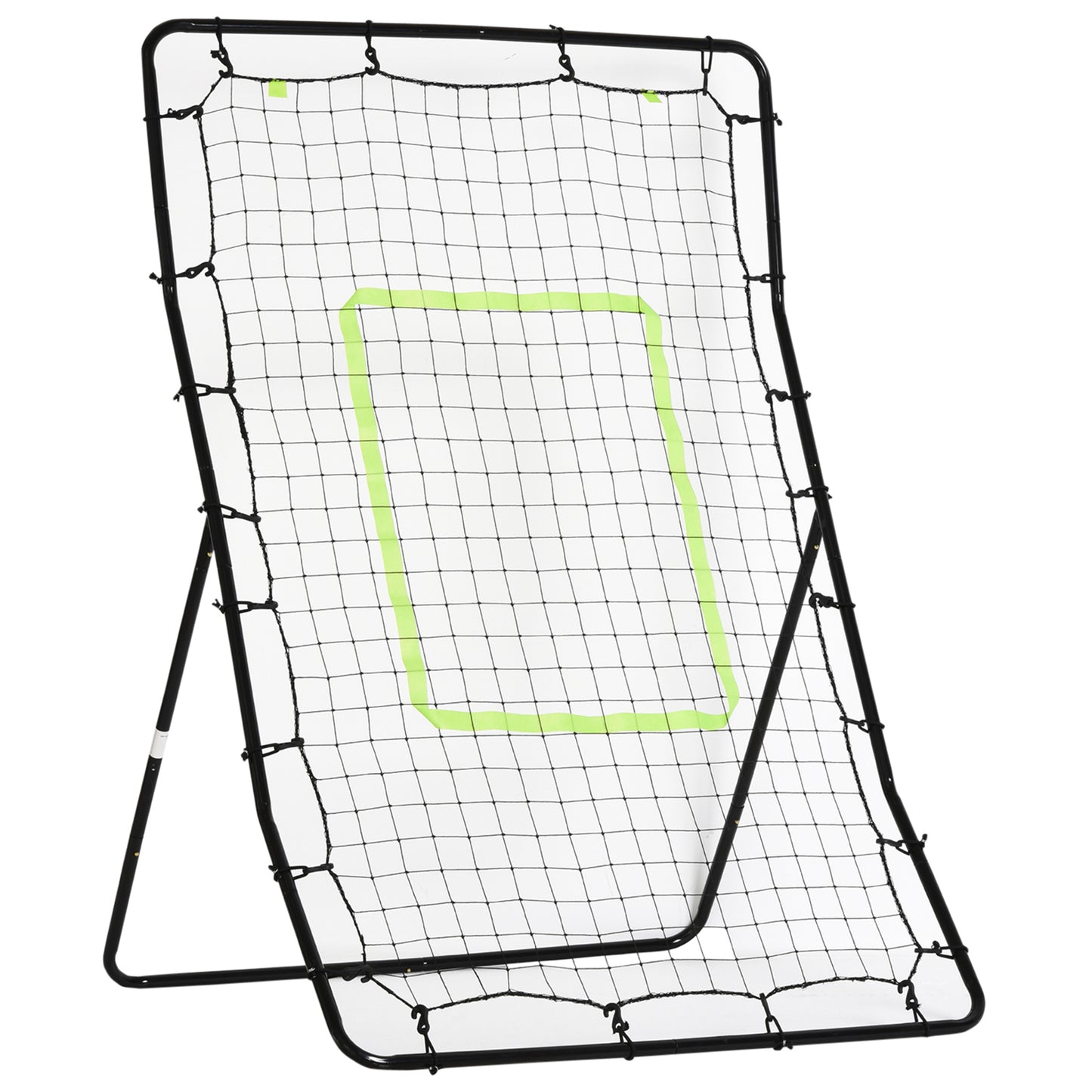 HOMCOM Kickback Rebounder Tor 75x126cm, Rückprallwand aus Stahl und PE, Trainingshilfe für Fußball, Schwarz   Aosom.de