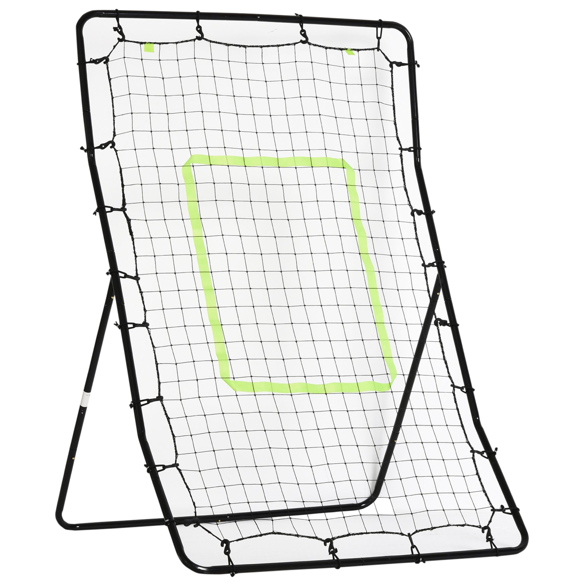 HOMCOM Kickback Rebounder Tor 75x126cm, Rückprallwand aus Stahl und PE, Trainingshilfe für Fußball, Schwarz   Aosom.de