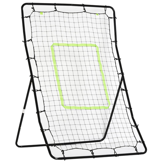 HOMCOM Kickback Rebounder Tor 75x126cm, Rückprallwand aus Stahl und PE, Trainingshilfe für Fußball, Schwarz   Aosom.de