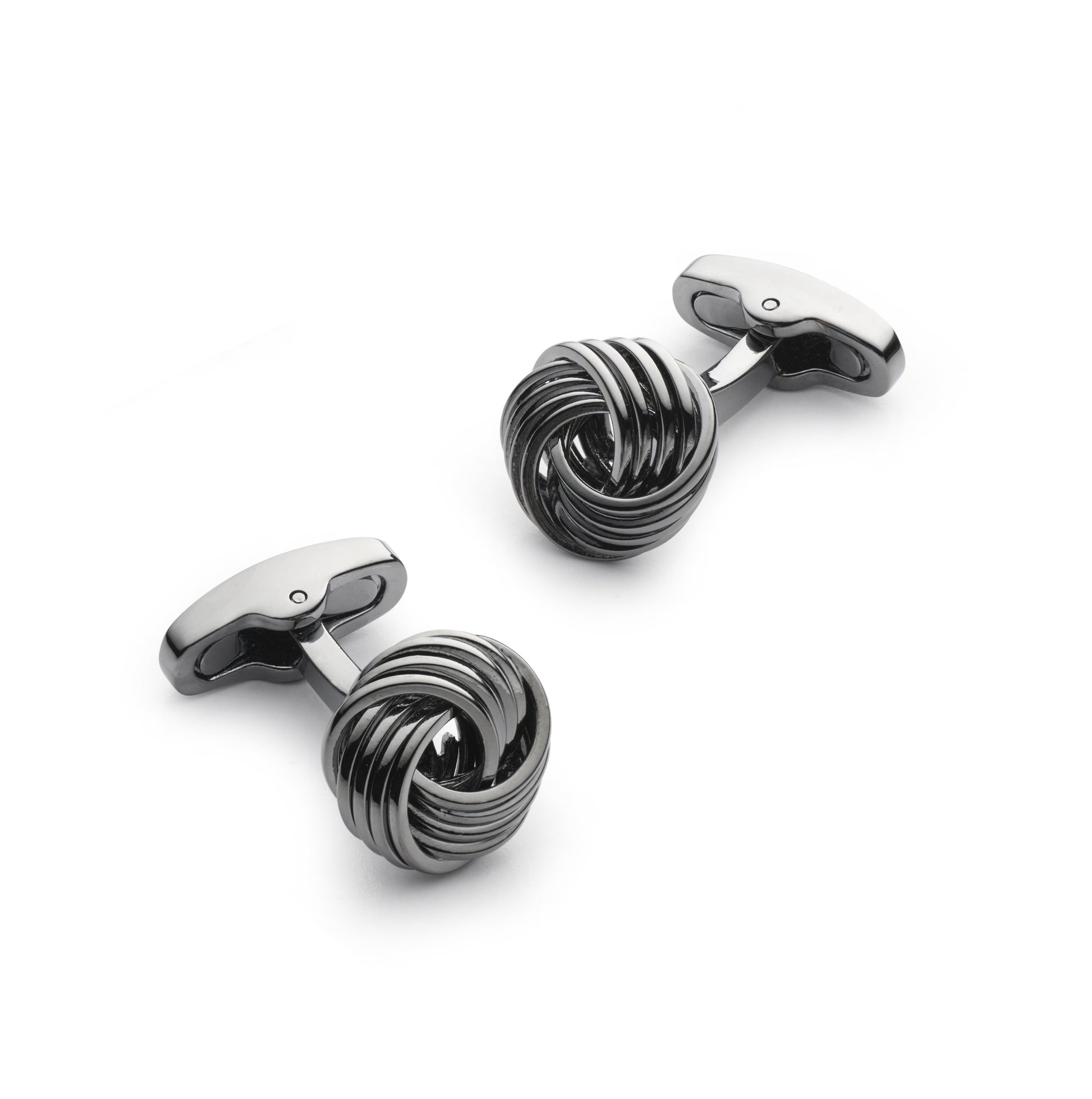 Knot Cufflinks In Gunmetal