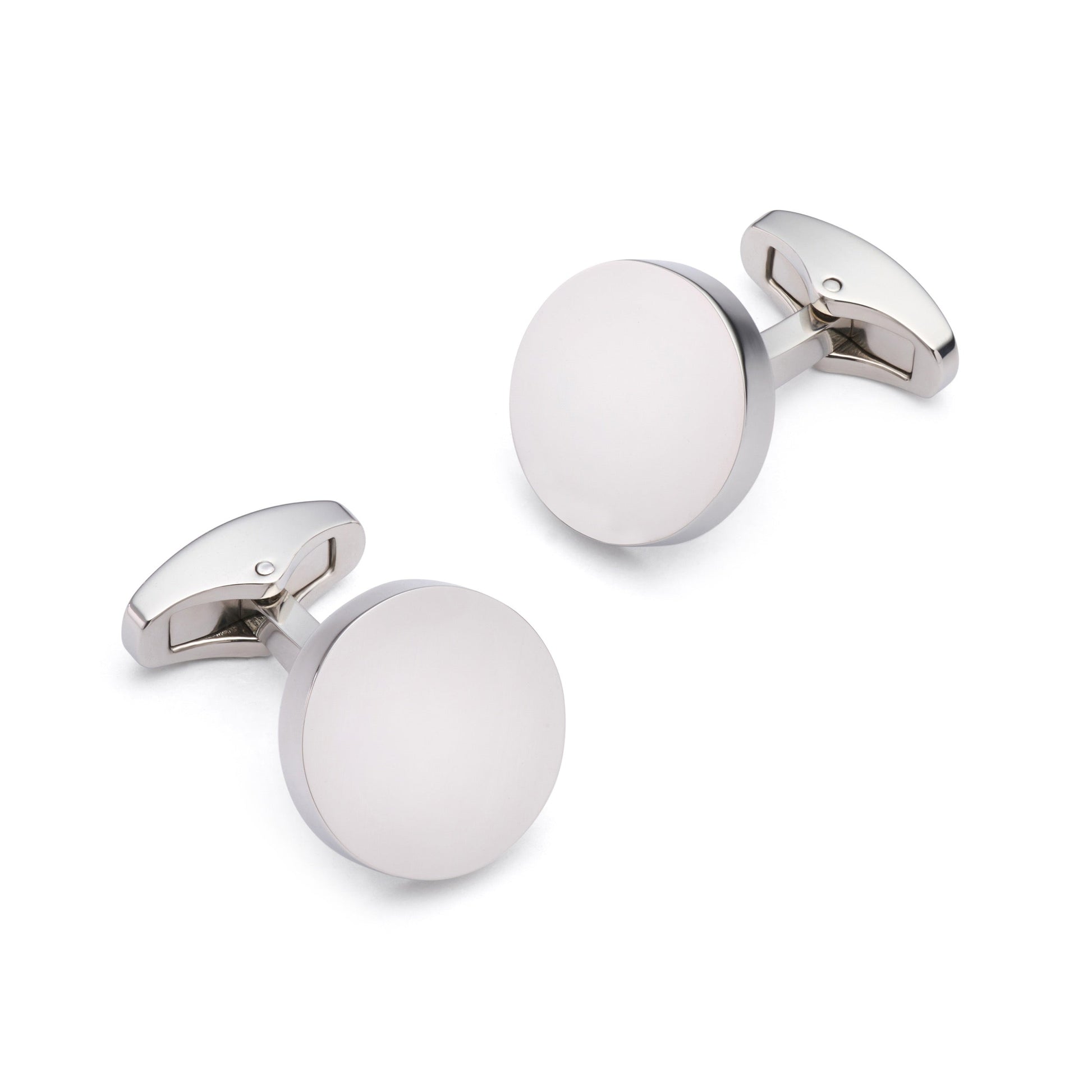 Round Cufflinks In Silver