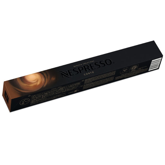 Nespresso Corto Original Line 10 Espresso Kaffeekapseln 40 ml Für besonders intensive Rezepte mit Milch