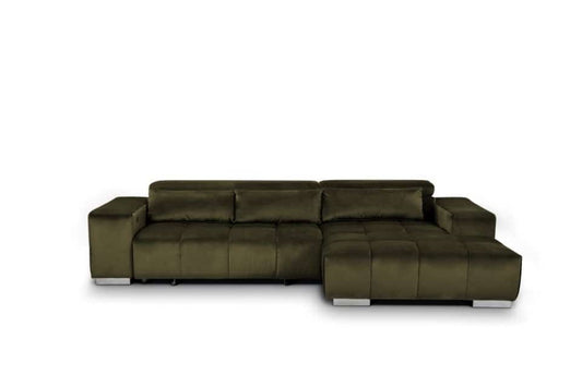 Cotta Sofa Orion – Modernes Komfortsofa Farbe Olive mit Elektronischem Sitzvorschub und Verstellbaren Kopflehnen