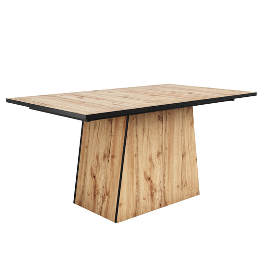 Küchentisch Modern Küchen-Esstisch 138x80x75 cm Holzmaserungsmuster für Küche und Esszimmer, bis 60 kg, Hellbraun   Aosom.de