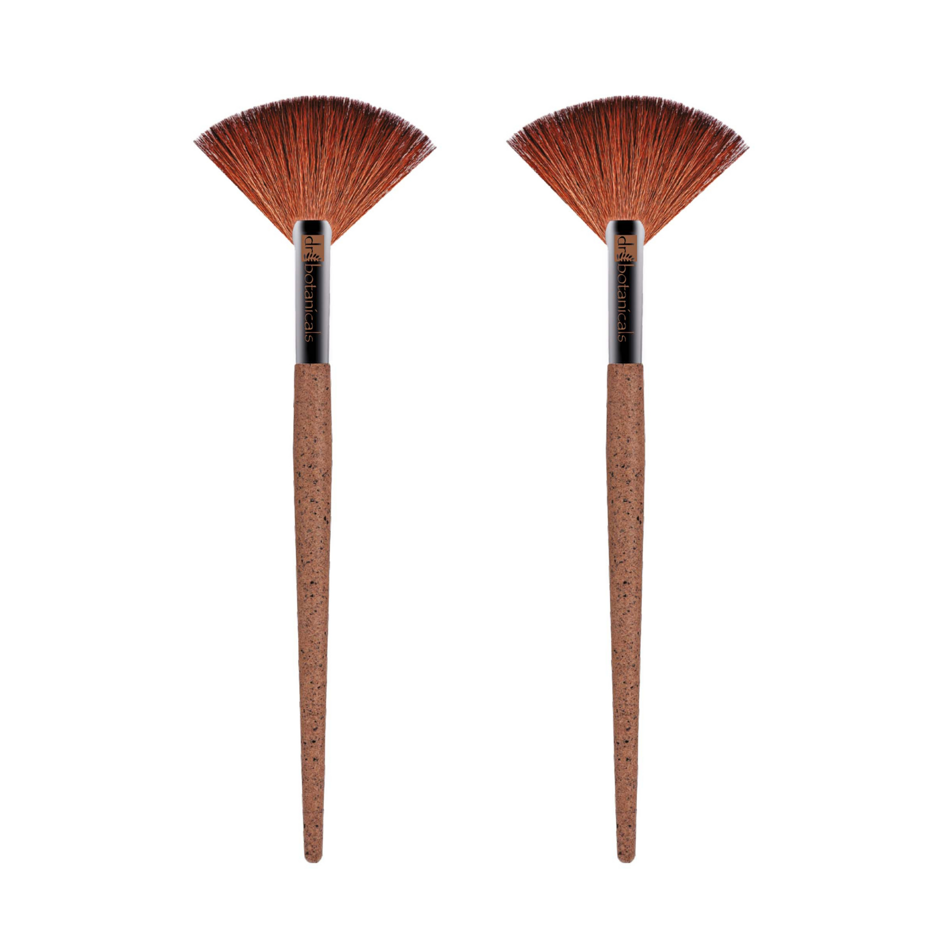Dr Botanicals Coffee Ground Fan Brush Twin Value Savings Pack