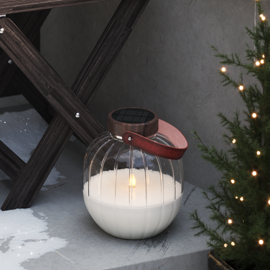 LED Glaslaterne 20 cm