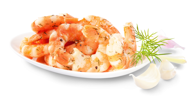 King Prawns, Knoblauch, Olivenöl