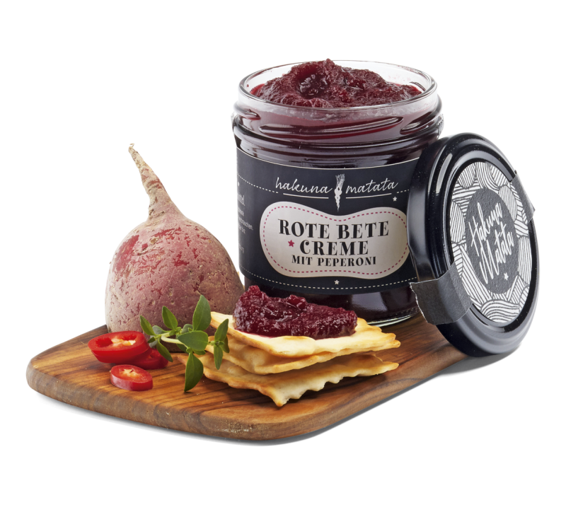 Rote Beete Creme mit Peperoni