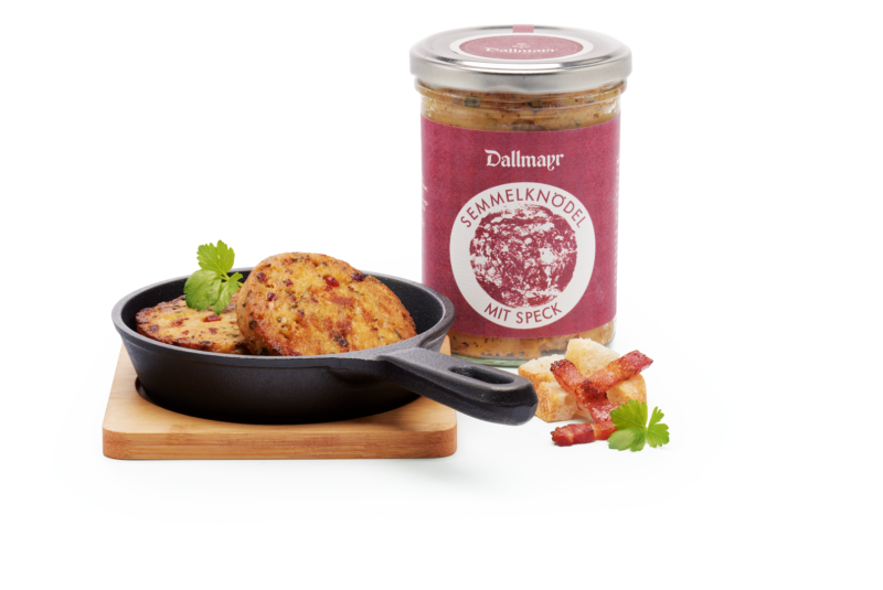 Semmelknödel mit Speck im Glas