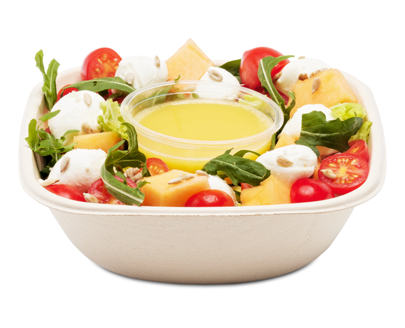 Sommersalat Melone, Tomate mit Limettendressing