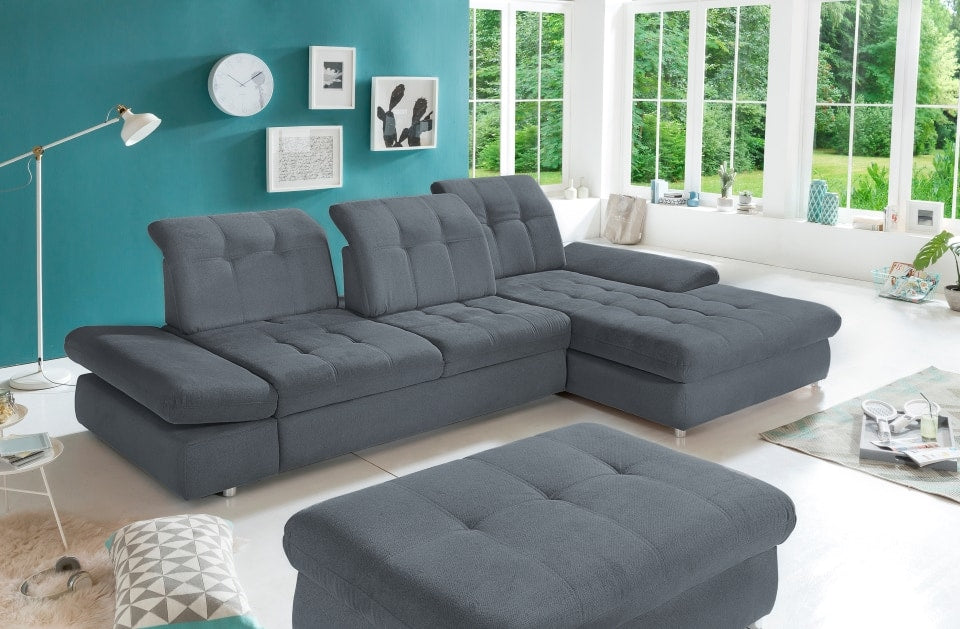 Benformato Arezza luxus Mikrofaser-Ecksofa – Vielseitig, modern und bereit für spontane Übernachtungsgäste