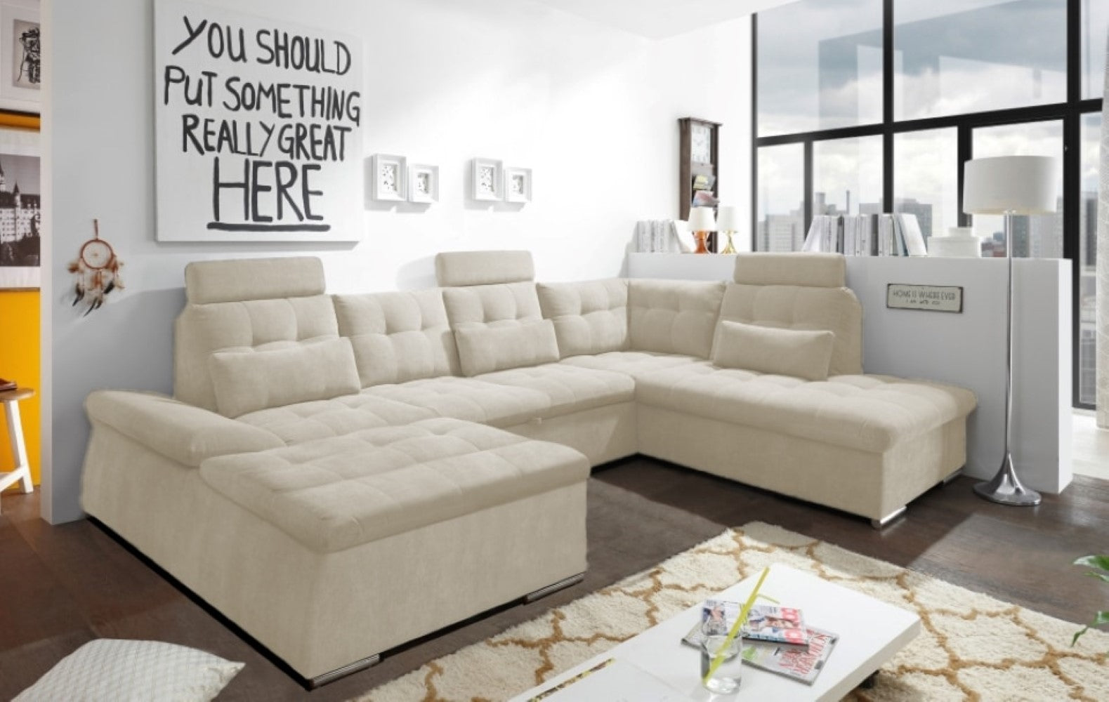 Nalo Wohnlandschaft mit Schlaffunktion – Ihre Entspannungsoase für Zuhause