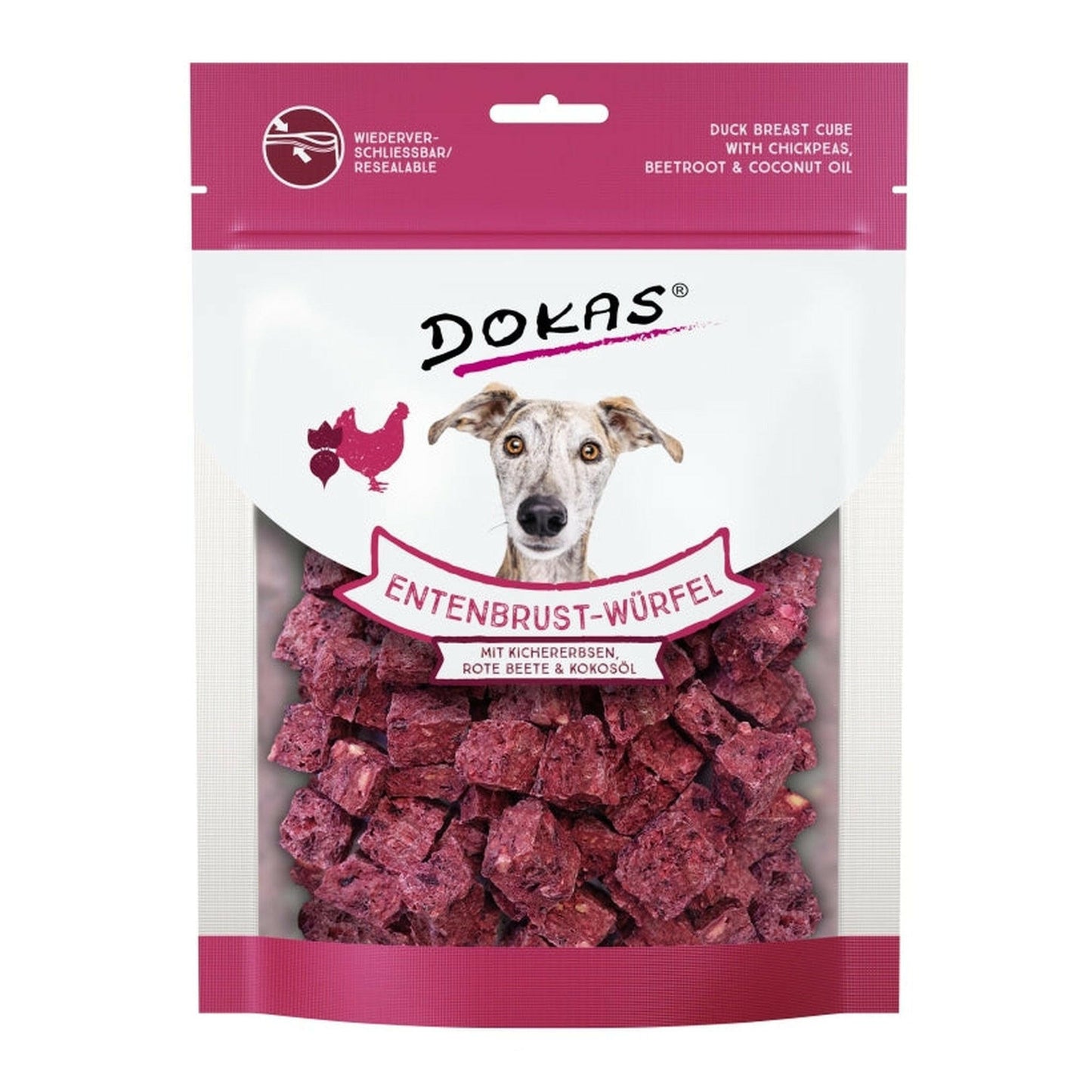 Dokas Entenbrust-Würfel, Kichererbsen, Rote Beete