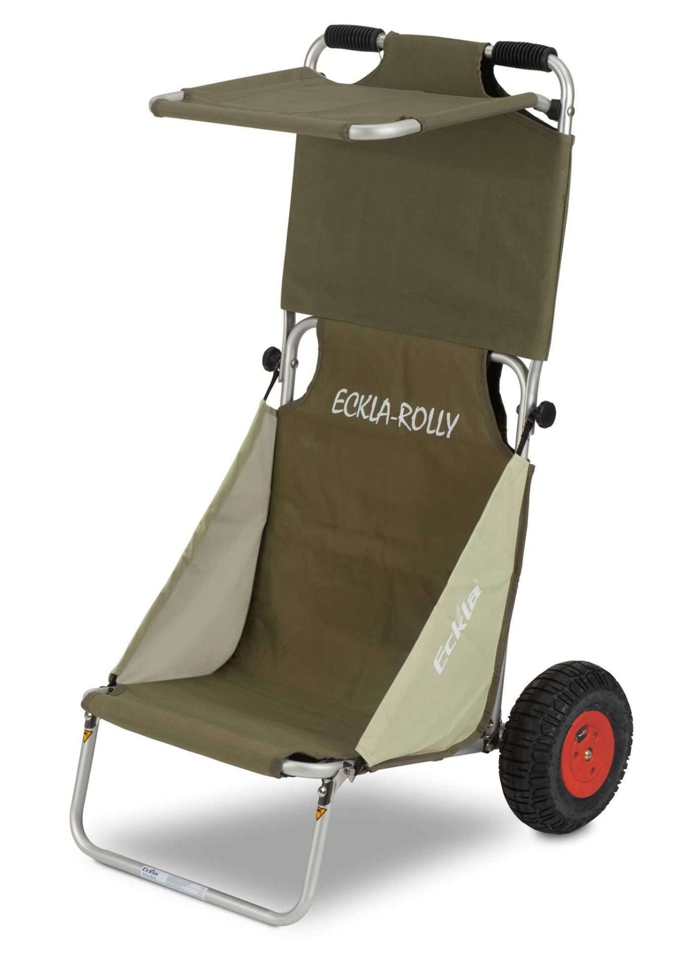 ECKLA Beach-Rolly® mit Sonnendach - Pannensicher, Olivgrün