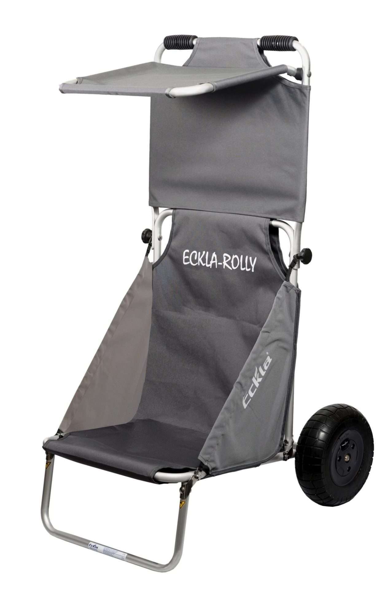 ECKLA Beach-Rolly® mit Sonnendach - Luftbereift, Grau