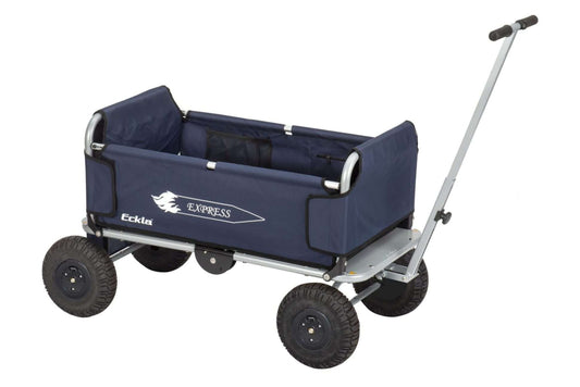 ECKLA-Express Faltbollerwagen - Luftbereift, Silber/Blau