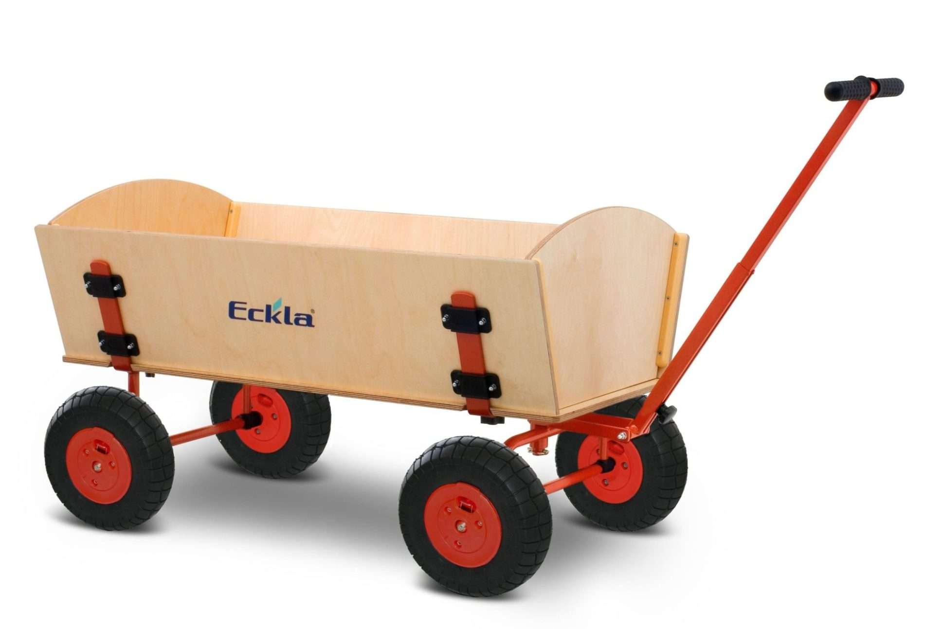 ECKLATRAK®-LONG Bollerwagen - Holz, Luftbereift