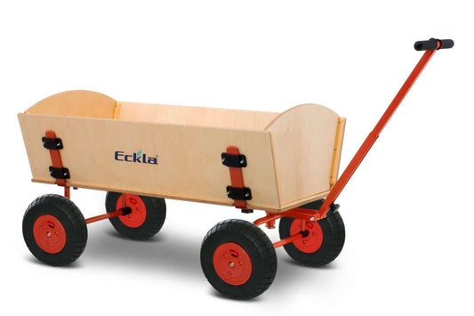 ECKLATRAK®-LONG Bollerwagen - Holz, Luftbereift