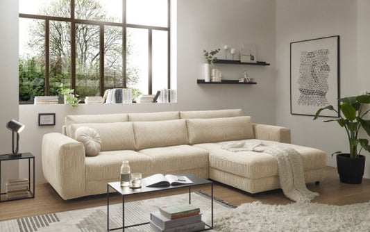 Ecksofa Barura in Cordstoff von Ed Exciting Design – Modernes, Großzügiges Sofa für Ihr Wohnzimmer
