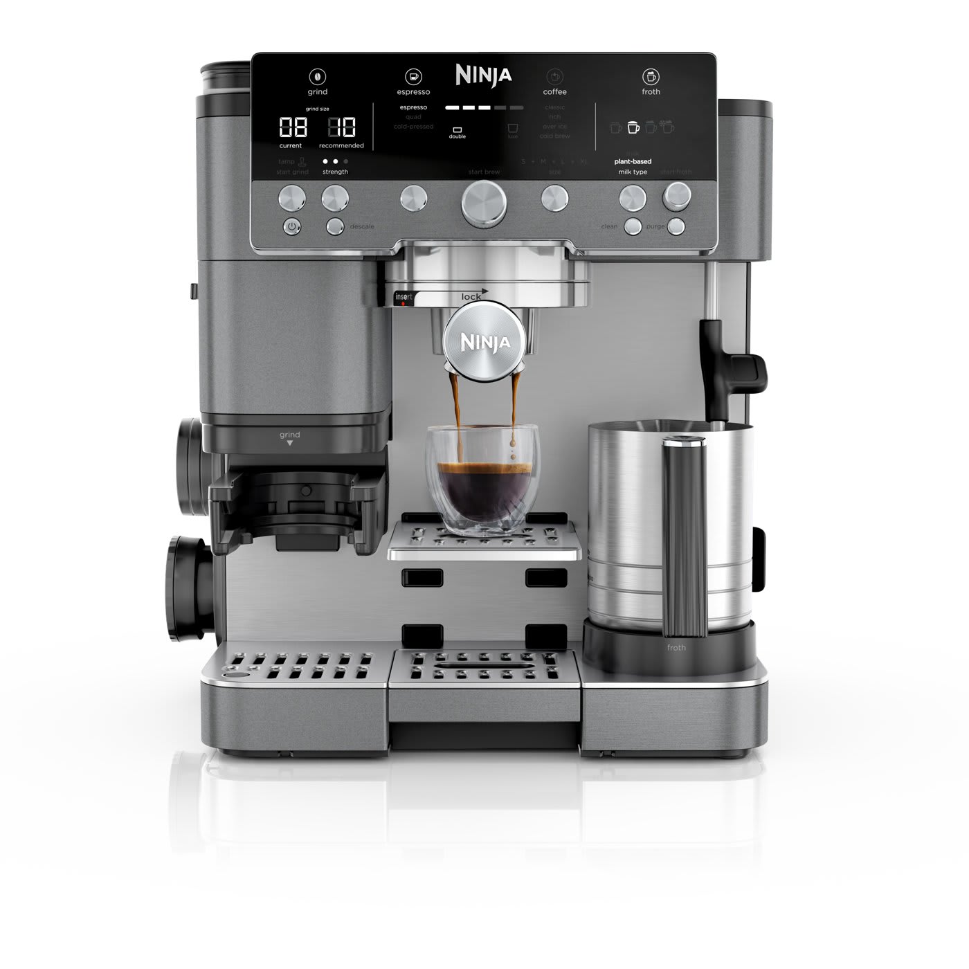 Ninja Luxe Premier 3-in-1 Kaffeemaschine Grau-Metall - ES601EUGM