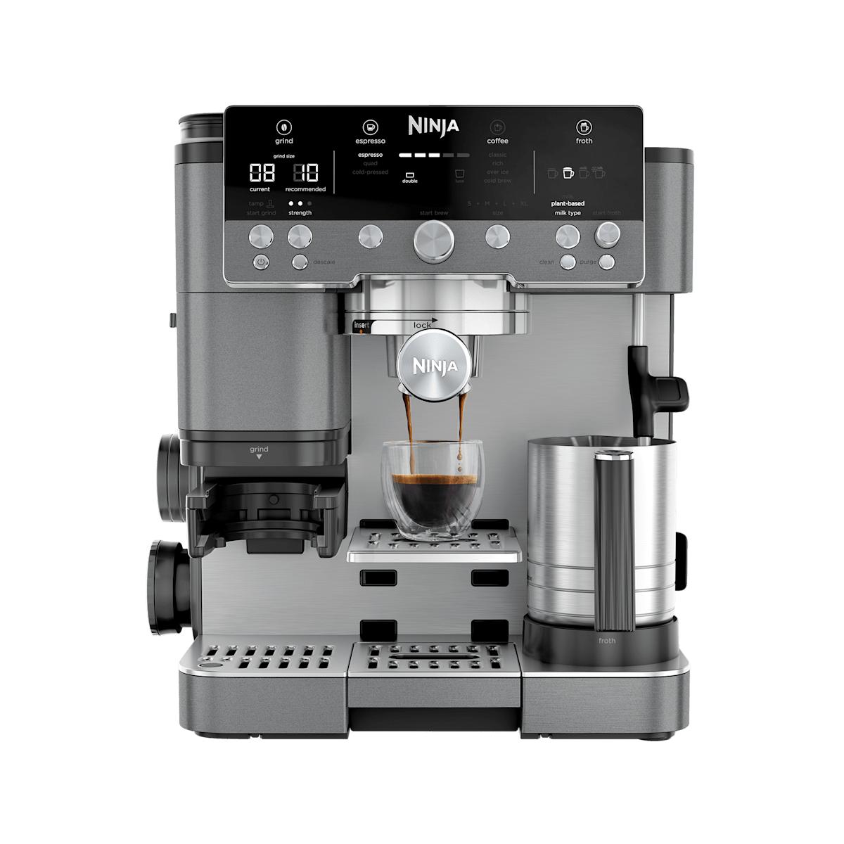 Ninja Luxe Premier 3-in-1 Kaffeemaschine Grau-Metall - ES601EUGM