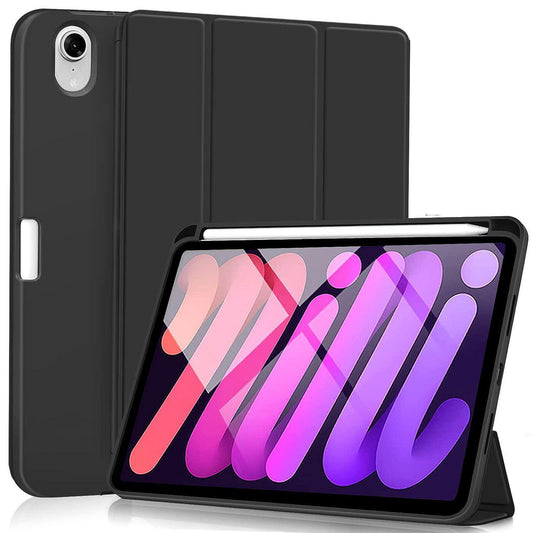 eSTUFF MIAMI Schutzhülle für das Apple iPad Mini der 6. & 7. Generation 8,3" - Black PU leather/Clear